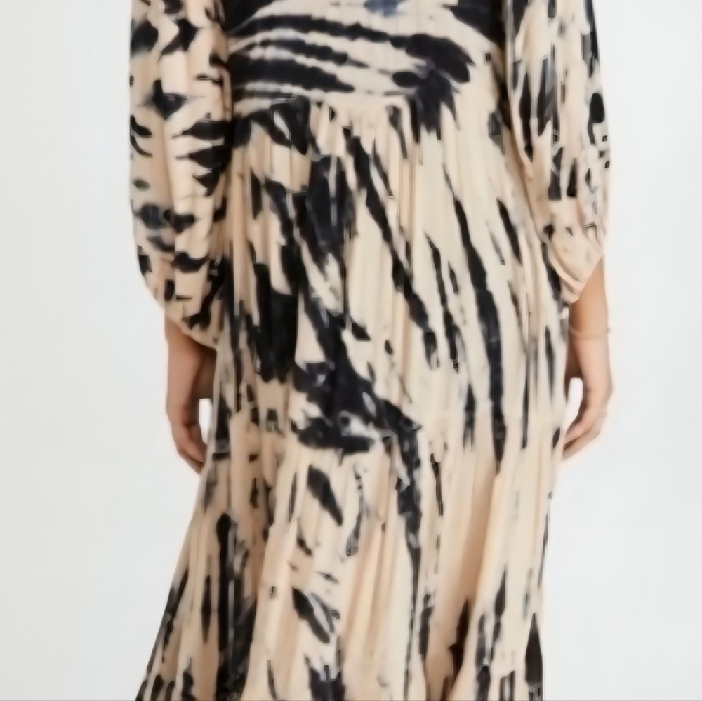 Young Fabulous & Broke Dawn Boho Tie Dye Safari Blue Maxi Dress RARE FIND LARGE - Picture 9 of 9